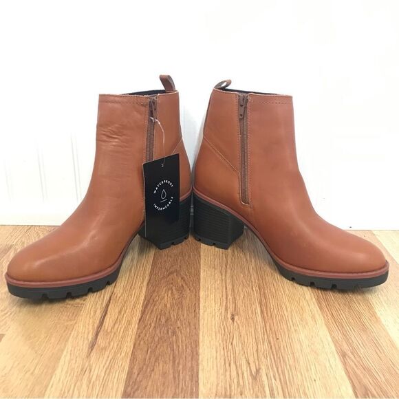 NATURALIZER Verney Brown Leather Chelsea Boot Lug Sole Weatherproof Size 9.5 New - Picture 5 of 15